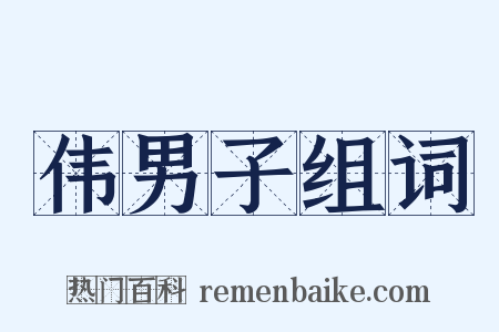 伟男子组词是什么意思的图片